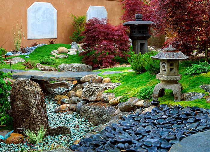 禅意日式私家花园设计效果图施工实景图欣赏_山水_庭院_园林