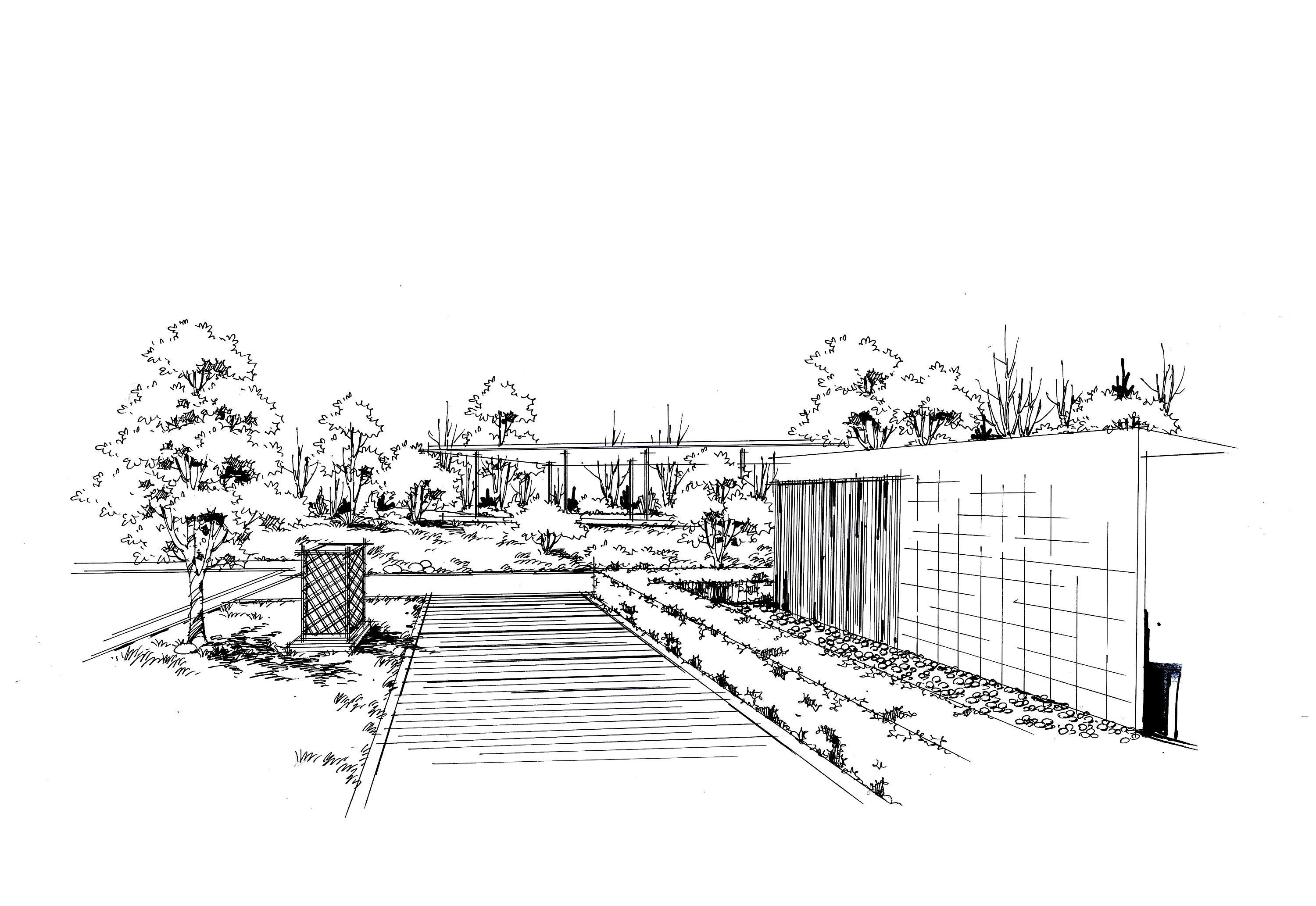 园林景观手绘 纯艺术钢笔画的设计灵感与技法探索